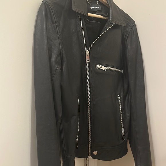 Diesel Black Leather Jacket for Men - Picture 5 of 5